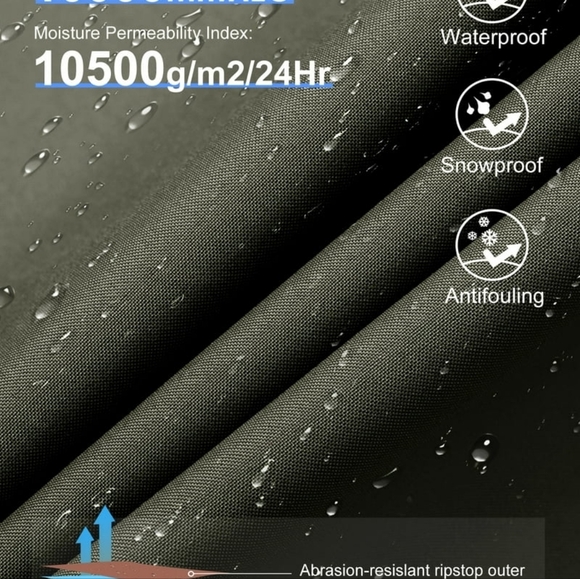 CAMEL Mens Ski Jacket Fleece Trekking Winter Coat Snow Jacket - Picture 5 of 5